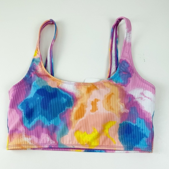 NEW Salt + Cove Bikini Top Juniors Size Large Multicolor Ribbed Swim NWOT - Picture 1 of 6